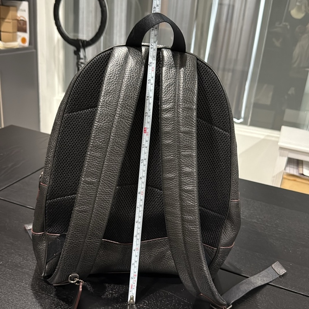 Coach Black Leather Backpack with Skull and Eagle - Picture 5 of 13
